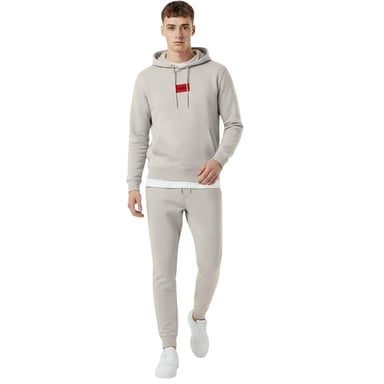 Hugo - Hoodie zum Überziehen für Herren, Baumwollmischung (Pastellgrau)