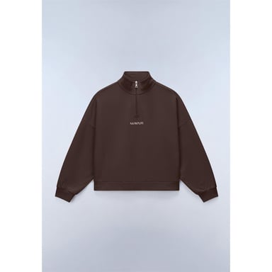 Napapijri - "Almas" Sweatshirt für Damen, mit kurzem Reißverschluss (Braun)