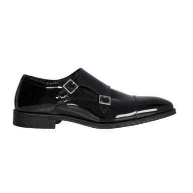 Dune London - "Lo Steff" Schuhe für Herren, Leder, Doppelter Monkstrap (Schwarz)