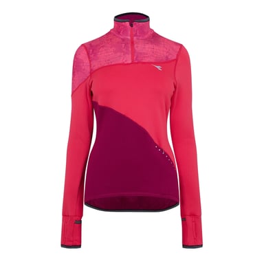 Diadora - T-Shirt für Damen, Hochleistungsmaterial (Rot)