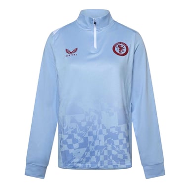 Castore - Drill-Top für Damen, Langärmlig (Blau/Weiß)