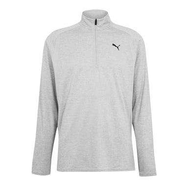 Puma - "Performance" Oberteil für Herren, mit kurzem Reißverschluss, Maßgeschneidert, Langärmlig (Grau)