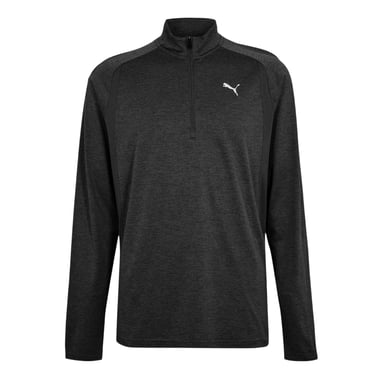 Puma - "Performance" Oberteil für Herren, mit kurzem Reißverschluss, Maßgeschneidert, Langärmlig (Holzkohle)