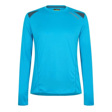 Diadora - T-Shirt für Herren, Hochleistungsmaterial, Langärmlig (Blau)