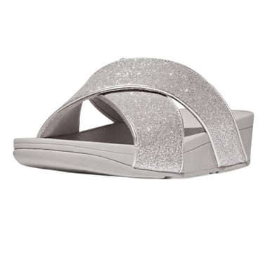 FitFlop - "Glitterdust" Sandalen für Damen, Kreuzriemen (Silber)