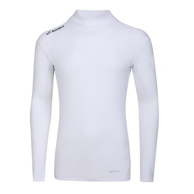Sondico - Base Layer Oberteil für Herren, Stehkragen (Weiß)