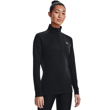 Under Armour - "Tech" Trainingsjacke für Damen, mit kurzem Reißverschluss (Schwarz)