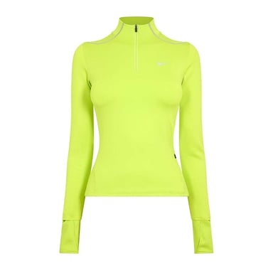 Nike - "Swift" Oberteil für Damen, mit kurzem Reißverschluss, Jersey (Silber)