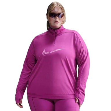 Nike - Oberteil für Damen, mit kurzem Reißverschluss, Athletisch, Plus (Fuchsia Rosa)