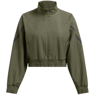 Under Armour - Oberteil für Damen, Weiter Stehkragen, Langärmlig (Grün)