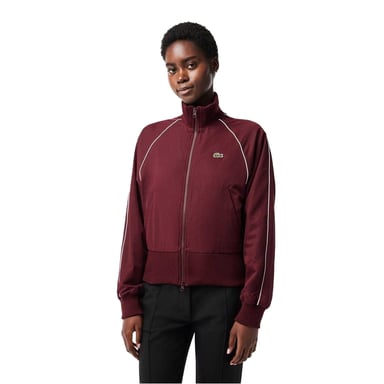 Lacoste - Trainingsjacke für Damen, Durchgehender Reißverschluss, Athletisch (Zinfandel)