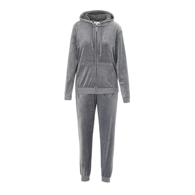 Miso - Trainingsanzug-Set für Damen, Velours (Grau)