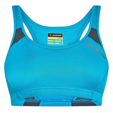 Diadora - Sport-BH für Damen, Runder Auschnitt (Fluoreszierendes Blau)