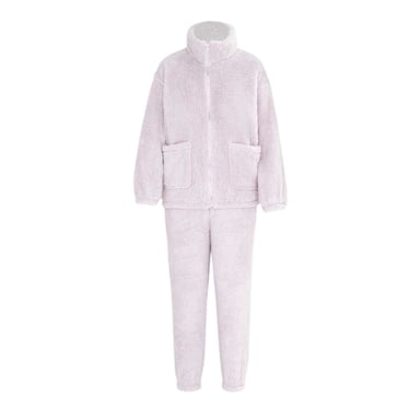 Miso - Loungewear Set für Damen, Langfaseriges Vlies (Violett)