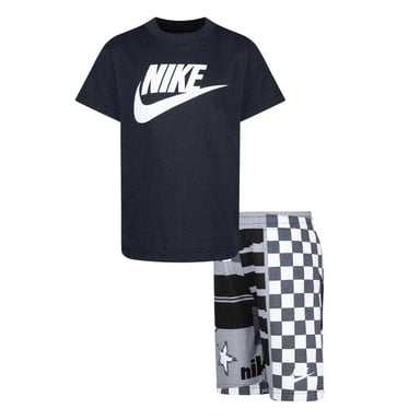 Nike - "Lifestyle" T-Shirt und Shorts für Kinder (Schwarz)