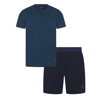 Lyle & Scott - "Idris" Loungewear Set für Herren, Rundhalsausschnitt, kurzärmlig (Dunkles Jeansblau)