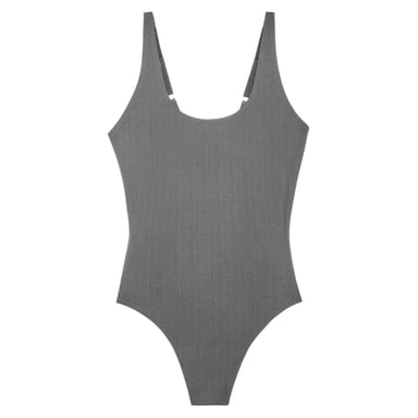 Wolford - Bodysuit für Damen, Rippenstrick (Rauch-Grau)