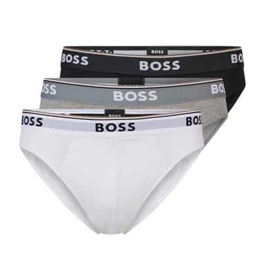 Boss - Slips für Herren, Premium-Baumwolle (3er-Pack) (Schwarz/Weiß/Grau)