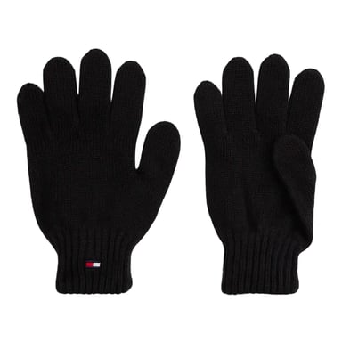 Tommy Hilfiger - Flaggenlogo-Handschuhe für Kinder, Jerseyware (Schwarz)