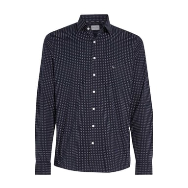 Calvin Klein - Hemd für Herren, Popelin, Schmal, Langärmlig (Blau)