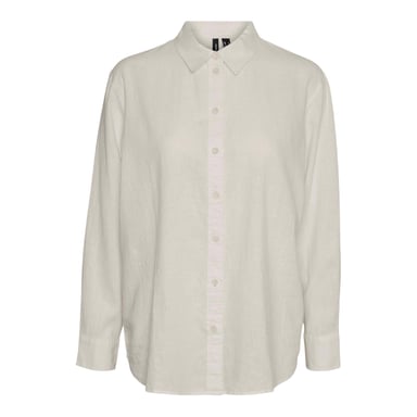 Vero Moda - Hemd für Damen, Leinen-Mischung, Regulär (Mondstrahl)