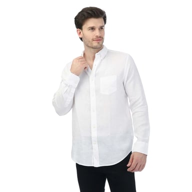 Gant - Hemd für Herren, Leinen, Regulär, Langärmlig (Weiß)