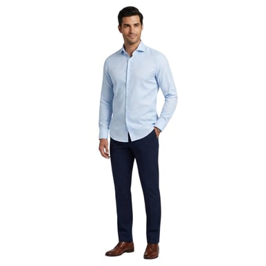 Boss Herren Joe Hemd mit Spread-Kragen und langen Ärmeln (Pastellblau)
