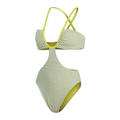 Speedo - Badeanzug für Damen, Ausschnitt (Grün)
