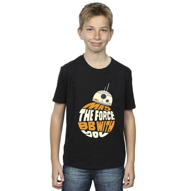 Star Wars - "May The Force" T-Shirt für Jungen (Schwarz)
