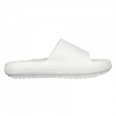 Skechers - Einzelner Riemen Badesandale für Damen, Passt über dem Spann, Flach (Weiß)