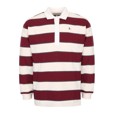 Jack Wills - Poloshirt für Damen (Burgunderrot/Marine)