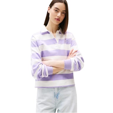 Tommy Jeans - Poloshirt für Damen, kurz geschnitten (Amethyst-Lila)