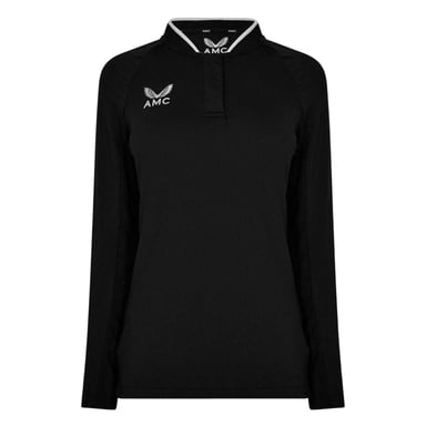 Castore - Poloshirt für Damen, Raglan langärmelig (Schwarz)