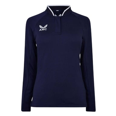 Castore - Poloshirt für Damen, Raglan langärmelig (Marine/Weiß)