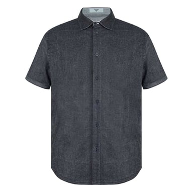 Firetrap - Hemd für Herren, Denim, Regulär, kurzärmlig (Grau)