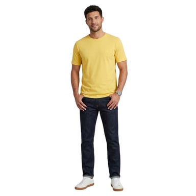 Boss - T-Shirt für Herren, Premium-Baumwolle (Gelb)