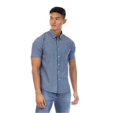 Peter Werth - Hemd für Herren, Chambray-Stoff (Indigoblau)