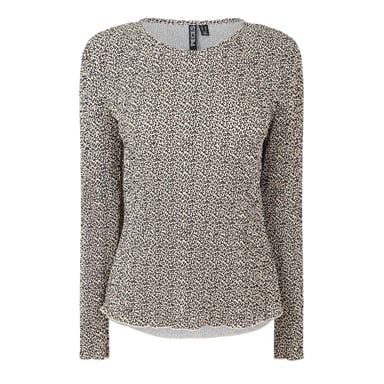 Pieces - Bluse für Damen, Rundhalsausschnitt, leger, Langärmlig (Natürlich)