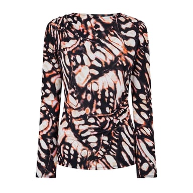 Biba - Bluse für Damen, Leicht (Schmetterling Grün)