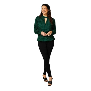 Biba - Bluse für Damen (Grün/Schwarz)