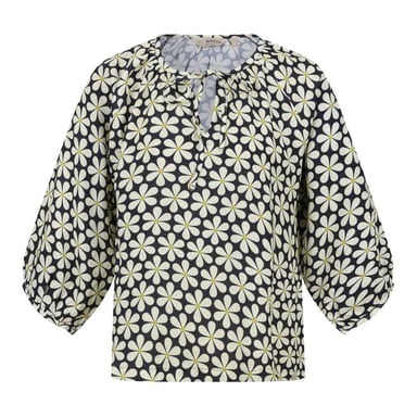 Regatta - "Peasant" Bluse für Damen, Ballonärmel (Schwarzes Gänseblümchen)