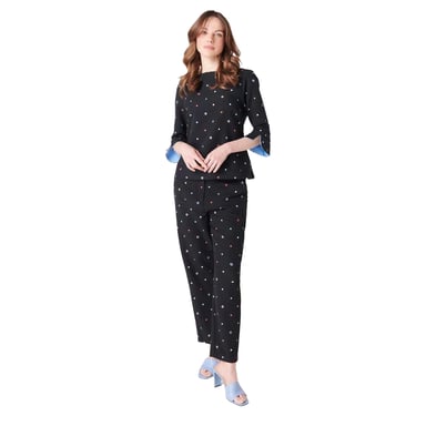 Biba - Bluse für Damen, Mit Bündchen (Punktemuster)