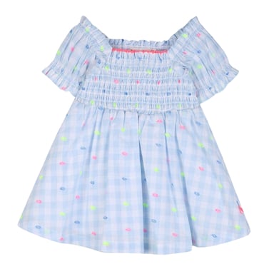 Billieblush - Kleid mit ausgestelltem Rock für Mädchen (Blau/Weiß)