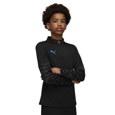 Puma - Drill-Top für Kinder, mit kurzem Reißverschluss (Schwarz/Blau)