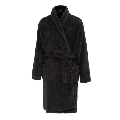 Howick - Morgenmantel für Herren, Plüsch Fleece, Langärmlig (Schwarz)