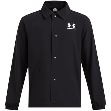 Under Armour - Trainerjacke für Jungen, Front Knopfleiste, gewebter Stoff (Schwarz/Weiß)