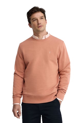 Sweatshirt lachsrosa im Relaxed Fit mit Rigby Go Stickerei