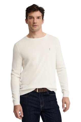 Pullover ecru mit Rundkragen und Rigby Go Logo