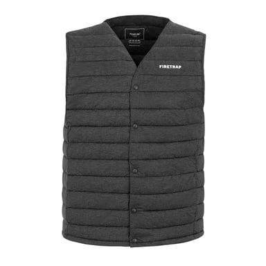Firetrap - Weste für Herren, Gesteppt (Dunkelgrau Marl)