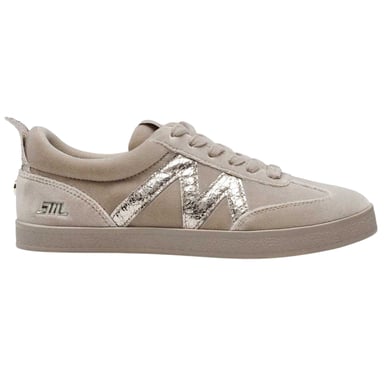 Steve Madden - Metallic Sneaker für Damen, Wildleder (Graubeige)